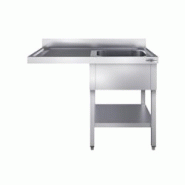GGM Gastro Plonge Inox 1 bac avec passage lave-vaisselle - P 700 - GGM longueur 1200mm - 4063326195542 GGM Gastro Plonge Inox 1 bac avec passage lave-vaisselle - P 700 - GGM longueur 1200mm - 4063326195542