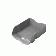 HAN Lot de 6 Corbeille à courrier Re-LOOP, A4+, en polypro, coloris gris foncé - gris plastique 10298-991
