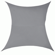Helloshop26 - Voile d'ombrage toile de protection polyester polyuréthane quadrilatéral 3x5 m gris foncé 03_0004605 - gris acier 3000543599785