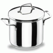 LACOR marmite droite avec couvercle GOURMET acier 18/10 compatible induction 32x17.5 13.5 L 90132 - Acier inoxydable 18/10 8414271901324