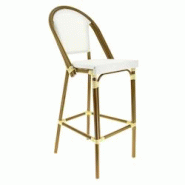 Ligne chr biarritz chaise haute - ecru - blanc métal MCH-700178-ECRU Ligne chr biarritz chaise haute - ecru - blanc métal MCH-700178-ECRU