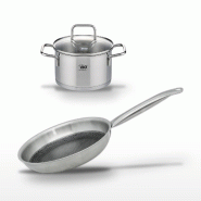 Lot Poêle 24cm et Faitout 16cm Elo Relief Solution - gris 3176239958546
