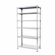 SimonRack Rayonnage métallique, 2500x900x300 mm, 6 niveaux, tablette métallique, 180 kg au point de flexion, Galvanisé - Simonclick - métal 843510