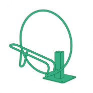 Support 1 vélo VelOne - Spécial petit trottoir - Anti-chute et gain de place_1