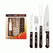 TRAMONTINA - Set de rôtissage 14 pièces Fsc Polywood Chestnut Tramontina - argenté inox 29899-211