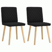 VidaXL Chaises à manger lot de 2 noir tissu Modèle Vega StudioDesk Compact - 4101123