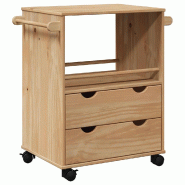 VidaXL Chariot de cuisine OTTA 59x45x80 cm bois massif de pin - Bois massif 4013465