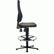 Chaise atelier pivotante PROMAT patins + anneau de pied mousse intégrale noir 580-850 mm PROMAT Chaise atelier pivotante PROMAT patins + anneau de pied mousse intégrale noir 580-850 mm PROMAT