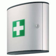 Durable Armoire à pharmacie FIRST AID BOX M, 2 compartiments, coloris silver - 197023