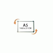 Edimeta Cadre Cadro-Clic® coins arrondis A5 - GRIS - gris aluminium 214105 Edimeta Cadre Cadro-Clic® coins arrondis A5 - GRIS - gris aluminium 214105