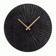 Horloge en métal soleil noir 45 cm - Rond Aluminium Table Passion - noir aluminium 3106239541059 Horloge en métal soleil noir 45 cm - Rond Aluminium Table Passion - noir aluminium 3106239541059