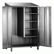ITALCONCEPT L2G Armoire Balais Inox 2 Portes Doublees, 2000 x 800 x 400mm - 3616350019219