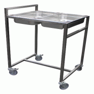 ITALCONCEPT L2G Chariot Cuvier Inox , Pour Bac Gn, 1000 x 560 x 700mm - 3616350023971