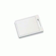 Louis Tellier - Planche PE injectée blanche - 350 x 250 x 10 mm - avec rigole et poignée - blanc NPP2 Louis Tellier - Planche PE injectée blanche - 350 x 250 x 10 mm - avec rigole et poignée - blanc NPP2