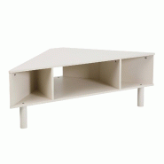 Oviala Business Meuble TV effet bois 120x55 cm style scandinave crème, L 120 x l 55 x h 44 cm Oviala - blanc Bois massif 114790