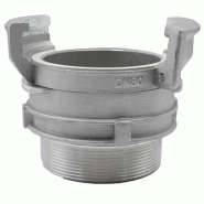 Raccord symétrique Guillemin avec verrou BSP mâle - Aluminium - DN 150 - Résistance aux chocs et à l'abrasion_0