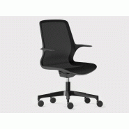 Siège de bureau Forward - structure en nylon et tissu résille - cadre blanc ou noir Siège de bureau Forward - structure en nylon et tissu résille - cadre blanc ou noir