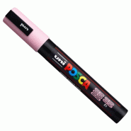 UNI MITSUBISHI Marqueur peinture Posca 5M, pointe conique 1,8 à 2,5 mm, rose clair - rose M PC5M RAC