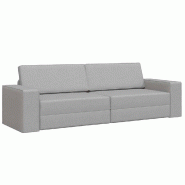 VidaXL Canapé-Lit 200cm Gris nuage tissu Modèle Verveline - 4106724