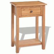 VidaXL Table console 50 x 32 x 75 cm Bois de chêne massif - Bois massif 243932