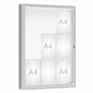 Vitrine extérieure coins arrondis anodisé - simple ou double face - de 9 à 30 A4 Vitrine extérieure coins arrondis anodisé - simple ou double face - de 9 à 30 A4