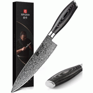 XinZuo - Couteau de chef Damas - Série B20 Ya - multicolore B20-CS