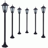 6 lampadaires lampe de jardin éclairage extérieur décoration 2401010