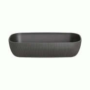 ADRIER - CC-0132-BLK - (Pack de 4 unités) - Bol rectangulaire GN 1/3 x 7,5 cm prof. - Noir - noir plastique CC-0132-BLK
