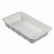 Barquette GN1/4 bagasse laminée blanche 1400ml - par 250