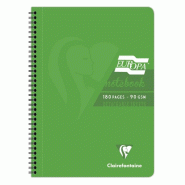 Clairefontaine Lot de 5 Cahier Europa Glossy A4, 180p./90 feuilles détachables 90 g/m² reliure intégrale, ligné + marge, coloris vert - 5016196055682
