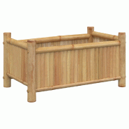 Helloshop26 - Jardinière bac lit surélevé plantes fleurs terrasse jardin 50 x 30 x 25 cm bambou marron 02_0037624 - 3000213909241 Helloshop26 - Jardinière bac lit surélevé plantes fleurs terrasse jardin 50 x 30 x 25 cm bambou marron 02_0037624 - 3000213909241