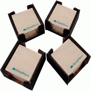 Hostelnovo del Valles Hostelnovo – Lot de 4 porte‑serviettes en carton noir + 100 serviettes bio - multicolore en carton 8436604775242