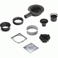 Kit d’écoulement fundo en un point mini max horizontal grille carrée d 40mm – WEDI - 077000015 - 868428