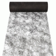Starpak 8 rouleaux de ruban décoratif `Sizoflor` 25 m x 30 cm noir - noir polyester 37060
