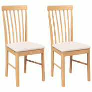 VidaXL Chaises à manger coussins 2 pcs bois massif caoutchouc Modèle Morvane - 4102501