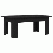 VidaXL Table basse Chêne noir 100 x 60 x 42 cm Bois d'ingénierie Modèle Zenithal Pro - 862466