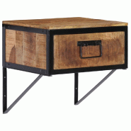 VidaXL Table de chevet 40x35x40 cm bois de manguier massif - Modèle Voile - Bois massif 358916