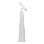 Lampe de table LED Zafferano Angelina gris clair, rechargeable sans fil, tête réglable, tactile, design sobre et chic - gris 8054040723568