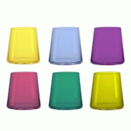 Aulica Verres à eau 6 couleurs 300ml - lot de 6 - multicolore 905620 Aulica Verres à eau 6 couleurs 300ml - lot de 6 - multicolore 905620