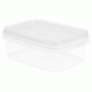 Barquette transparente avec couvercle inviolable 280cc 12x8,8x4,2cm - par 420