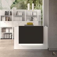 Bureau réception Z2 - Officity - 146, Blanc, Chocolat R 8019_0