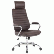 CLP Fauteuil de bureau Rako en véritable cuir ajustable et pivotant Marron - marron cuir 317940 CLP Fauteuil de bureau Rako en véritable cuir ajustable et pivotant Marron - marron cuir 317940