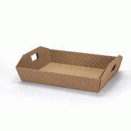 Corbeille micro cannelure 35x27x6cm - par 5 - résistante et facile à monter