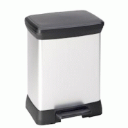 Curver Poubelle à Pédale Deco Rectangulaire 30 L Argenté - argenté plastique 22164009 Curver Poubelle à Pédale Deco Rectangulaire 30 L Argenté - argenté plastique 22164009