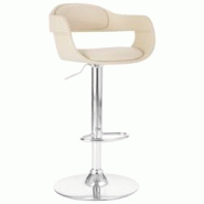 Décoshop26 - Tabouret de bar x1 chaise haute avec dossier en PVC blanc et métal DEC029448 - blanc 3000257379260 Décoshop26 - Tabouret de bar x1 chaise haute avec dossier en PVC blanc et métal DEC029448 - blanc 3000257379260