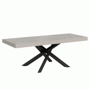 Itamoby Table extensible 160/264x90 cm Volantis Premium pieds cachemire anthracite - gris multi-matériau VE160PRVLPRLL-CH-AN