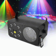 Jeu de lumière laser vert et rouge + effet Gobo + effet RGB à LED - Flash Power Gobo dual - 3701123935244
