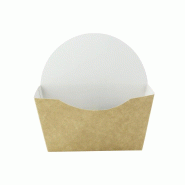 Nvase ECOLOMIQUE - 50 Pcs - Emballage carton kraft burger - 13,5 x 6 x 13 cm, intérieur blanc - marron en carton NVS210CBURG