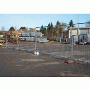 Portail grillagé véhicule 7m x 2m - accès chantier ou manifestation - adaptable barriérages grillagés