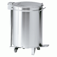 Poubelle en acier inoxydable avec couvercle et roulettes - 450x450x685 mm - 16505062 Eurast - gris inox 16505062 Poubelle en acier inoxydable avec couvercle et roulettes - 450x450x685 mm - 16505062 Eurast - gris inox 16505062